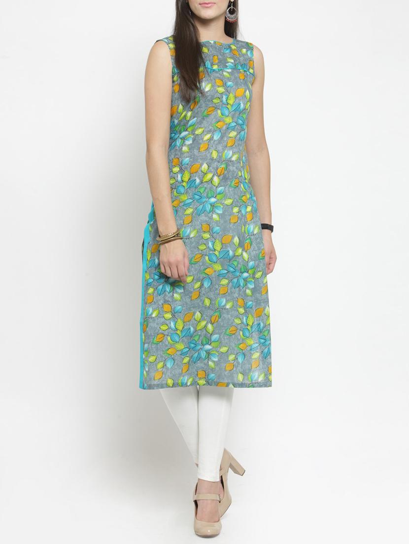 straight printed kurta - 15343138 - Zoom Image - 1