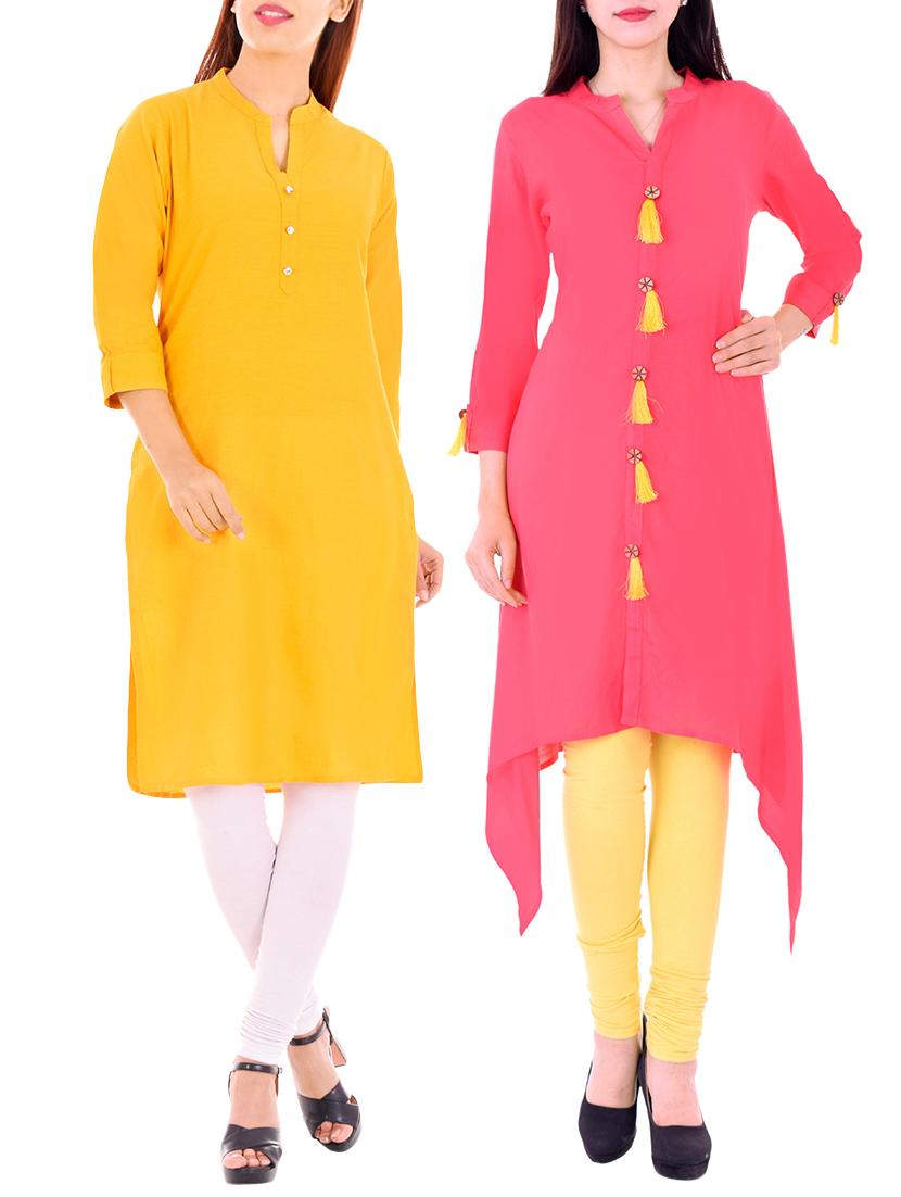multi colored combos kurta - 15343319 - Zoom Image - 1