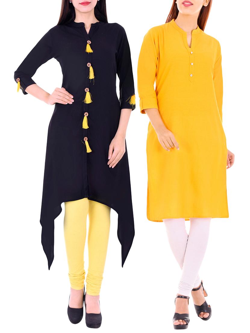multi colored combos kurta - 15343320 - Zoom Image - 1