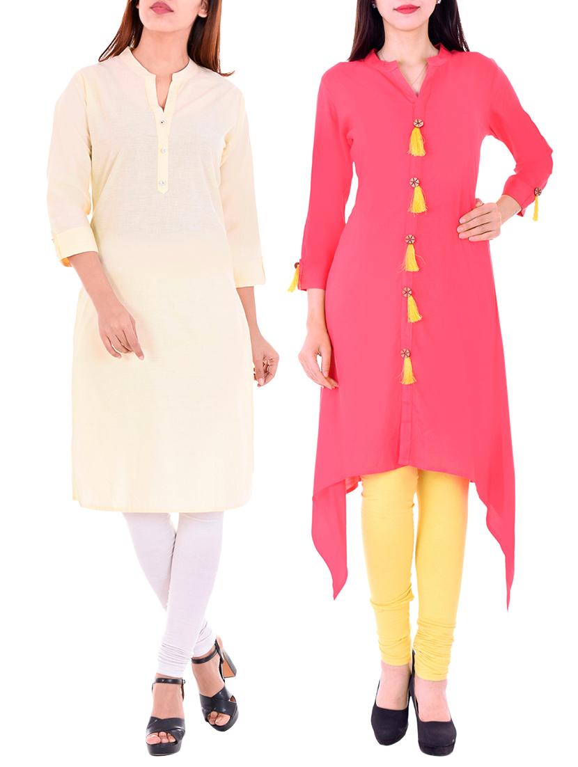multi colored combos kurta - 15343322 - Zoom Image - 1