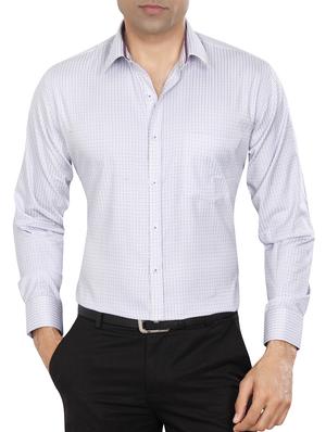 white polyester blend formal shirt - 15343436 - Standard Image - 1
