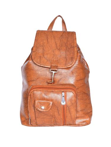 tan leatherette (pu) regular backpack - 15343438 - Very Small Image - 1