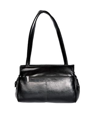 black leatherette (pu) regular handbag - 15343448 - Standard Image - 1