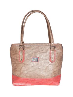 brown leatherette (pu) regular handbag - 15343449 - Standard Image - 1