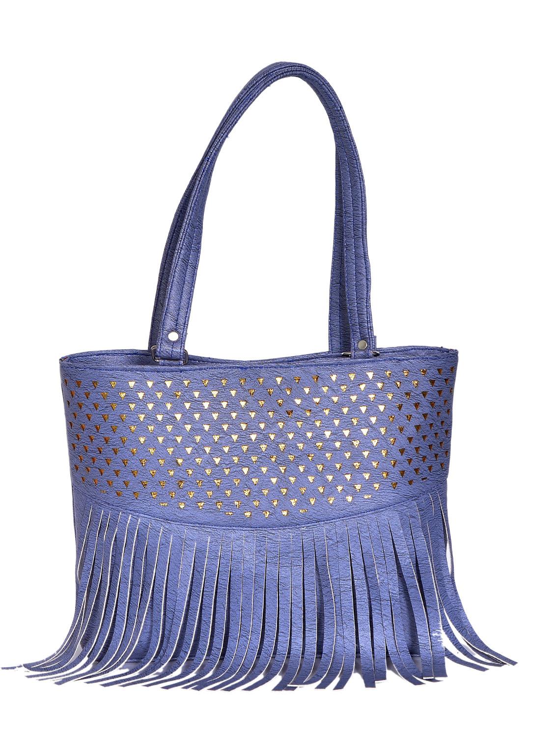 blue leatherette (pu) regular handbag - 15343456 - Zoom Image - 1