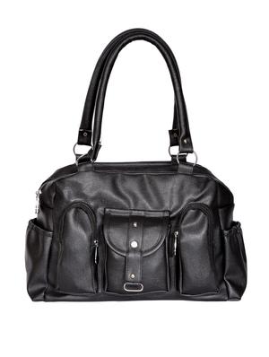 black leatherette (pu) regular handbag - 15343492 - Standard Image - 1