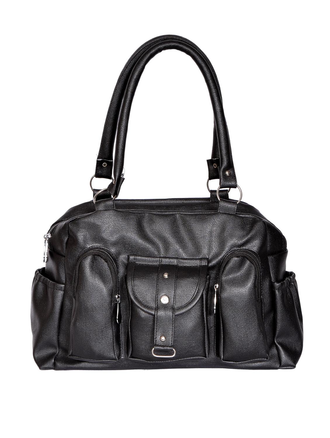 black leatherette (pu) regular handbag - 15343492 - Zoom Image - 1