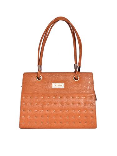 tan leatherette (pu) regular handbag - 15343504 - Very Small Image - 1