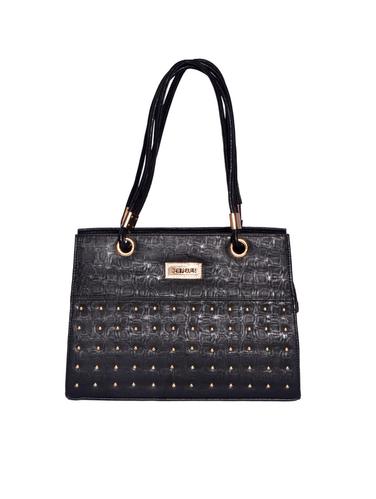 black leatherette (pu) regular handbag - 15343505 - Very Small Image - 1