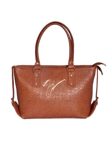 brown leatherette (pu) regular handbag - 15343510 - Very Small Image - 1