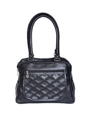 black leatherette (pu) regular handbag - 15343519 - Standard Image - 1