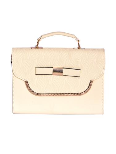 white leatherette (pu) regular handbag - 15343572 - Very Small Image - 1