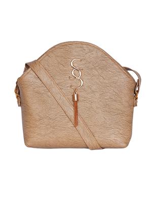 brwon leatherette (pu) regular sling bag - 15343601 - Standard Image - 1
