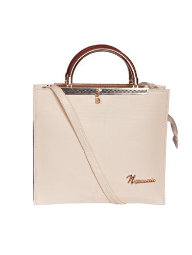 white leatherette (pu) regular handbag - 15343609 - Very Small Image - 1