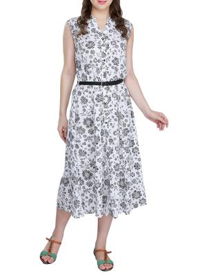 floral belted dress - 15343625 - Standard Image - 1