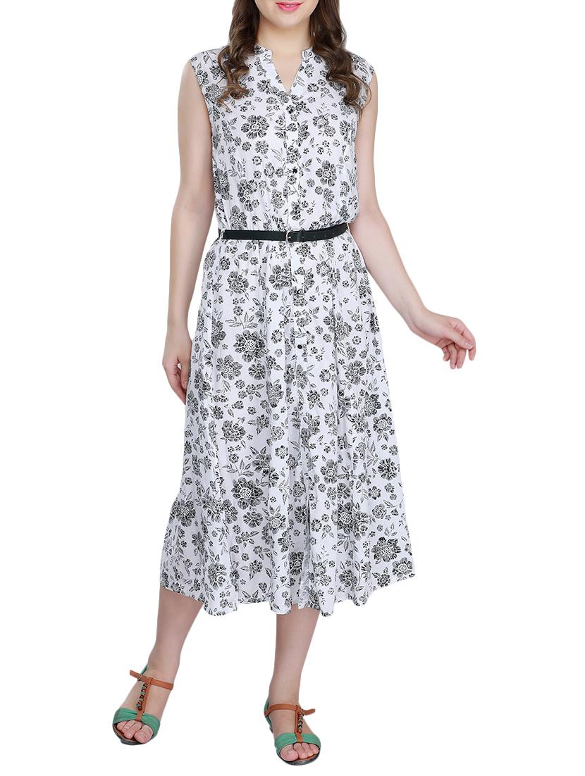 floral belted dress - 15343625 - Zoom Image - 1