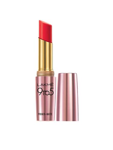 Lakme 9 to 5 Primer plus Matte Lip Color (Crimson Cue) - 15343840 - Very Small Image - 1