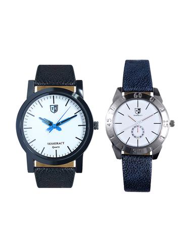 Tesseract White Dial Men's Analogue Watches (SBW001+SBLW073) - 15343892 - Very Small Image - 1