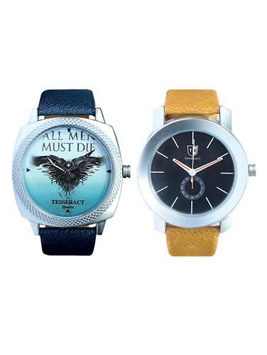 Tesseract Blue Color Game Of Thrones Dial & Black Dial Men's Analogue Watches (UBLGT003+SBRB007) - 15343894 - Very Small Image - 1