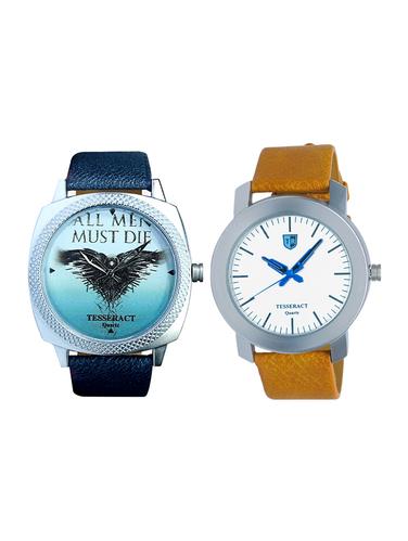 Tesseract Blue Color Game Of Thrones Dial & White Dial Men's Analogue Watches (UBLGT003+SBRW043) - 15343912 - Very Small Image - 1