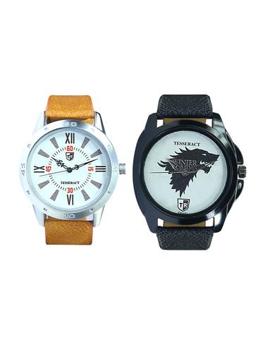 Tesseract White Dial & Game Of Thrones Dial Men's & Boy's Analogue Watches (UBRTX005+UBWGT033) - 15343941 - Very Small Image - 1