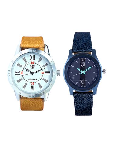 Tesseract White Dial & Black Dial Men's Analogue Watches (UBRTX005+SBLB065) - 15343957 - Very Small Image - 1