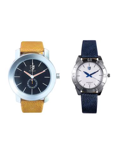 Tesseract Black Dial Men's Analogue Watches (SBRB007+SBLW031) - 15343973 - Very Small Image - 1