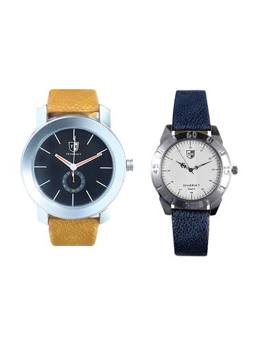 Tesseract Black Dial Men's Analogue Watches (SBRB007+OLBSFW035) - 15343975 - Very Small Image - 1