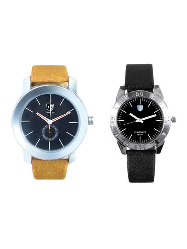 Tesseract Black Dial & Black Dial Men's Analogue Watches (SBRB007+SBB037) - 15343976 - Very Small Image - 1