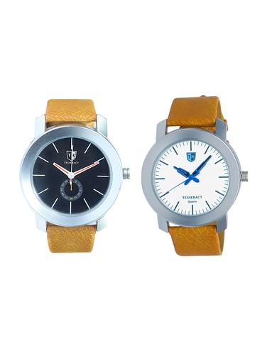 Tesseract Black Dial Men's Analogue Watches (SBRB007+BRW043) - 15343979 - Very Small Image - 1