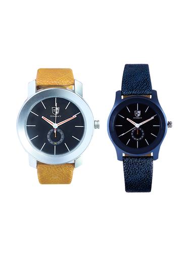 Tesseract Black Dial Men's Analogue Watches (SBRB007+SBLB063) - 15343989 - Very Small Image - 1