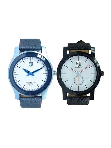 Tesseract White Dial Men's Analogue Watches (SBLW009+SBW011) - 15343995 - Very Small Image - 1
