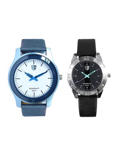 Tesseract White Dial & Black Dial Men's Analogue Watches (SBLW009+SBGB021) - 15344000 - Very Small Image - 1