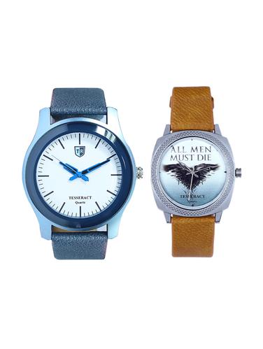 Tesseract White Dial & Game Of Thrones Dial Men's & Boy's Analogue Watches (SBLW009+UBRGT051) - 15344015 - Very Small Image - 1
