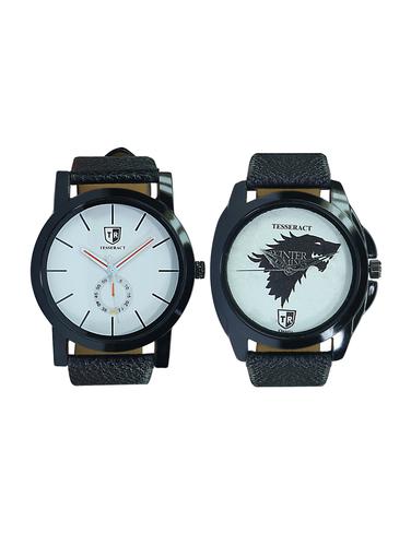 Tesseract White Dial & Game Of Thrones Dial Men's Analogue Watches (SBW011+UBWGT033) - 15344037 - Very Small Image - 1
