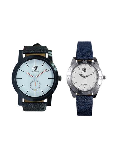 Tesseract White Dial Men's Analogue Watches (SBW011+OLBSFW035) - 15344038 - Very Small Image - 1