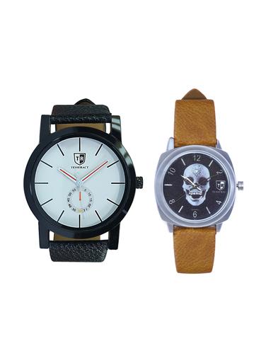 Tesseract White & Black Skull Face Dial Men's Analogue Watches (SBW011+UBRSS049) - 15344045 - Very Small Image - 1