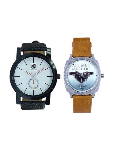 Tesseract White Dial & Game Of Thrones Dial Men's Analogue Watches (SBW011+UBRGT051) - 15344046 - Very Small Image - 1