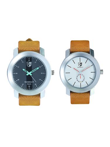 Tesseract Black Dial Men's Analogue Watches (SBRGB013+SBRW015) - 15344058 - Very Small Image - 1