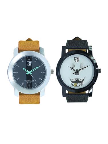 Tesseract Black Dial & Skull Face Men's & Boy's Analogue Watches (SBRGB013+UBWS025) - 15344063 - Very Small Image - 1