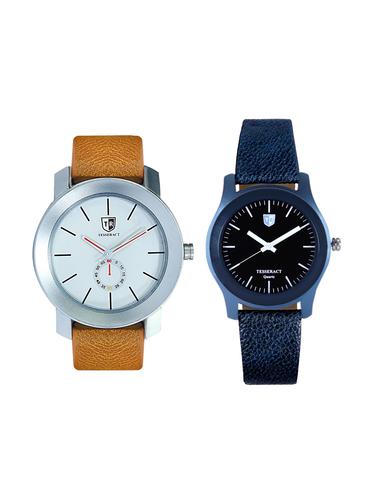 Tesseract White Dial & Black Dial Men's Analogue Watches (SBRW015+SBLB067) - 15344113 - Very Small Image - 1