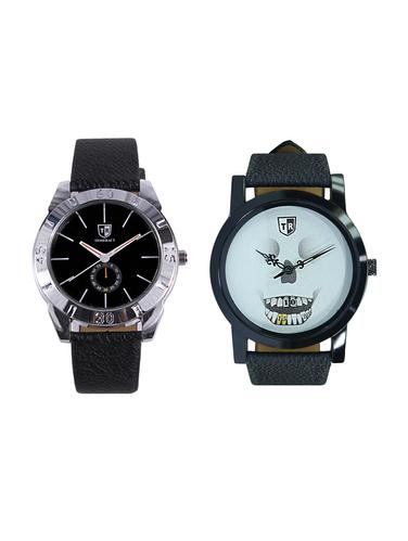 Tesseract Black Dial & Skull Face Men's Analogue Watches (SBB017+UBWS025) - 15344120 - Very Small Image - 1