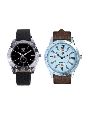 Tesseract Black Dial Men's Analogue Watches (SBB017+UCHTX029) - 15344122 - Very Small Image - 1