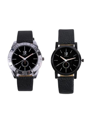 Tesseract Black Dial & Black Dial Men's Analogue Watches (SBB017+SBB041) - 15344128 - Very Small Image - 1