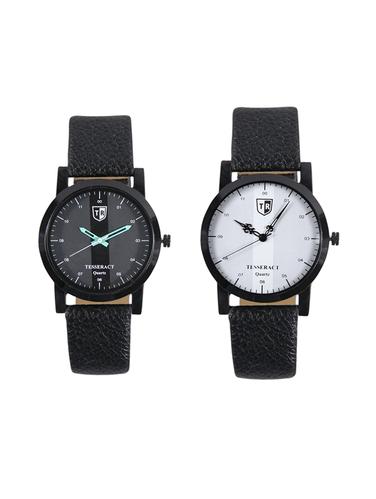 Tesseract Black Dial Men's Analogue Watches (SBGB019+SBOFW045) - 15344157 - Very Small Image - 1