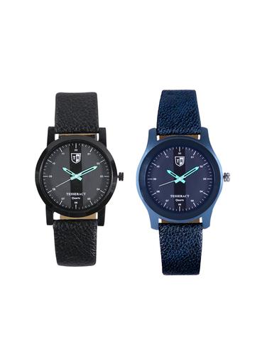 Tesseract Black Dial & Black Dial Men's Analogue Watches (SBGB019+SBLB065) - 15344167 - Very Small Image - 1
