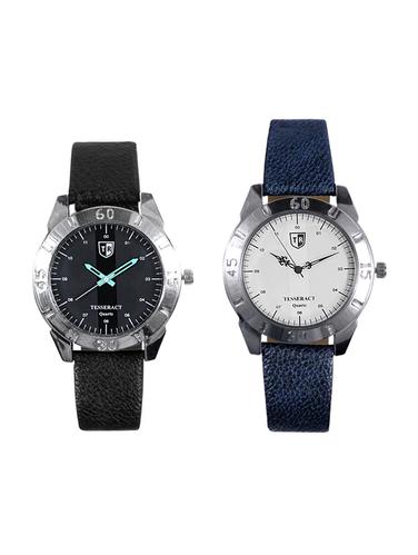 Tesseract Black Dial Men's Analogue Watches (SBGB021+OLBSFW035) - 15344178 - Very Small Image - 1
