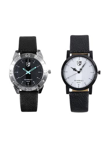Tesseract Black Dial Men's Analogue Watches (SBGB021+SBOFW045) - 15344183 - Very Small Image - 1