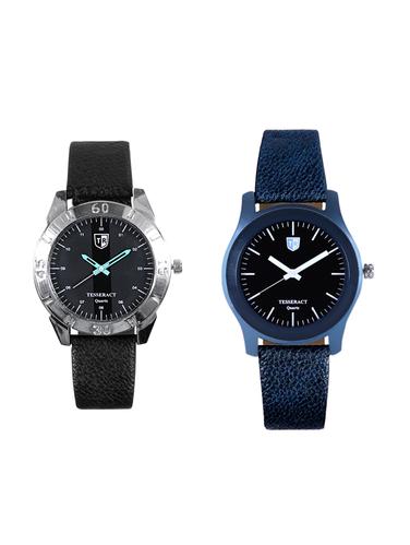 Tesseract Black Dial & Black Dial Men's Analogue Watches (SBGB021+SBLB067) - 15344194 - Very Small Image - 1