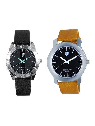 Tesseract Black Dial & Black Dial Men's Analogue Watches (SBGB021+SBRGB069) - 15344195 - Very Small Image - 1